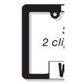 Plastic License Plate Frames w/ Direct Imprint (1 1/2"x8" Panel)